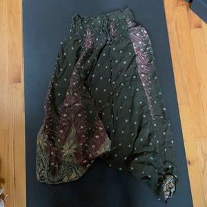 Peacock harem yoga pants